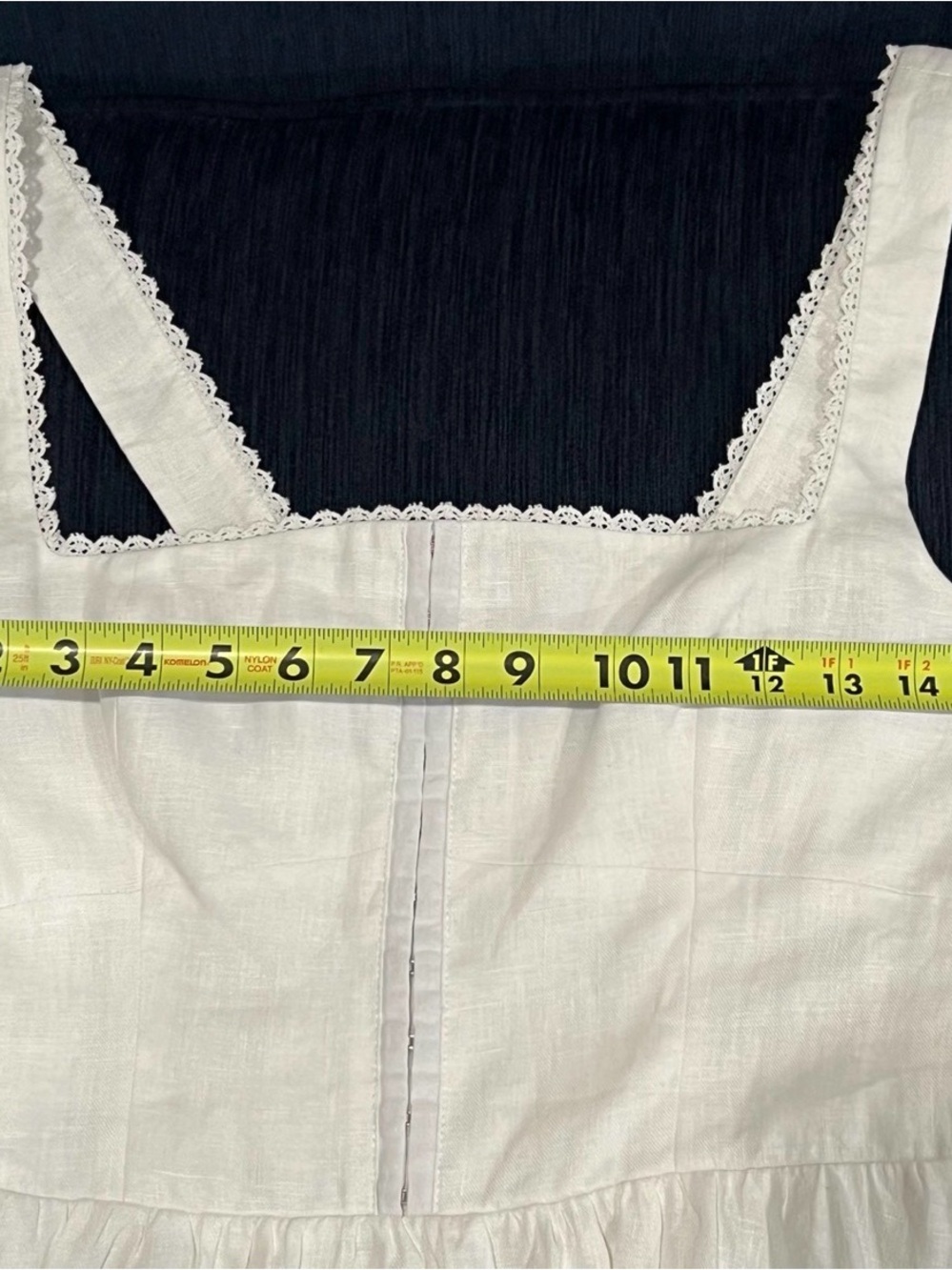 Reformation White Square-Neck Midi Dress with Button Front - Picture 10 of 11